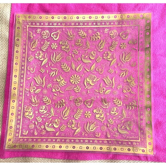 Georges Briard 3 Piece Clear Glass & Gold Plated Decorative Tray Set - Picture 4 of 16